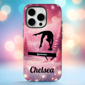 Pink Winter Gymnastics Balance Beam Custom Holiday Case-Mate iPhoneケース