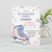 Pink winter ice skating invitation 招待状 (スタンド正面)