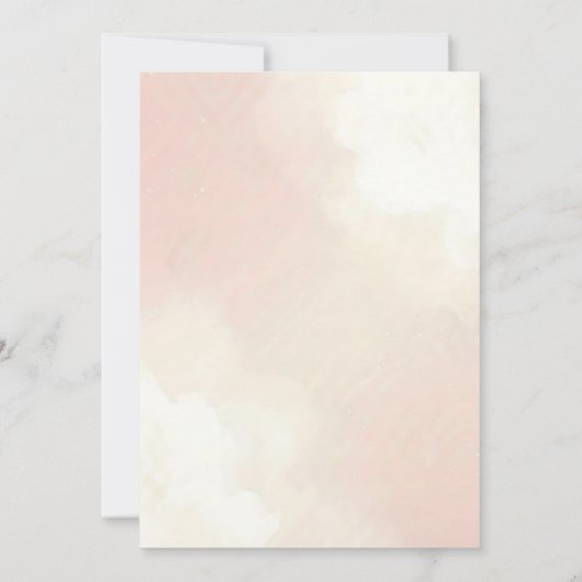 Pink Winter Onederland Snowflake 1st Birthday 招待状 (裏面)