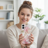 Pink Winter Poinsettia Floral iPhone Case | Case-Mate iPhoneケース
