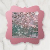 Pink Winter Setting Christmas Blessings フェイバータグ (裏面)