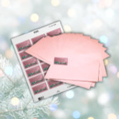 Pink Winter Setting Elegant Christmas  ラベル