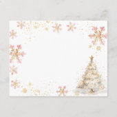 Pink Winter Tea Party Baby Shower Advice For Mom エンクロージャーカード (裏面)