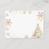 Pink Winter Tea Party Baby Shower Books for Baby エンクロージャーカード (裏面)