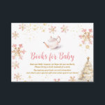 Pink Winter Tea Party Baby Shower Books for Baby エンクロージャーカード<br><div class="desc">Baby Is Brewing Pink Winter Tea Party Baby Shower Books for Baby Enclosure Card
Customize with your own text!</div>