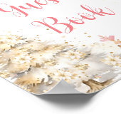 Pink Winter Tea Party Baby Shower Guest Book ポスター (角)