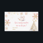 Pink Winter Tea Party Baby Shower How Many Candies エンクロージャーカード<br><div class="desc">Baby Is Brewing Pink Winter Tea Party Baby Shower How Many Candies Are In The Jar Card
Customized with your own text!</div>