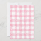 Pink Winter Truck Onederland 1st Birthday Animals 招待状 (裏面)