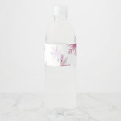 Pink Winter Wonderland Snowflake First Birthday ペットボトルラベル (裏面)