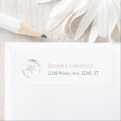Pink Winter Wonderland Snowflake Return Address  ラベル (インサイチュ)