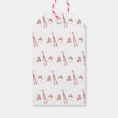Pink Winter Woodland Après Bébé Ski Baby Shower  ギフトタグ (裏面)
