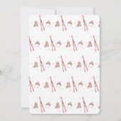 Pink Winter Woodland Après Bébé Ski Baby Shower  招待状 (裏面)