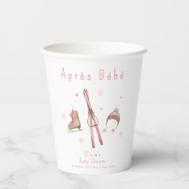 Pink Winter Woodland Après Bébé Ski Baby Shower  紙コップ