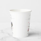 Pink Winter Woodland Skate Penguin Baby Shower  紙コップ (左)