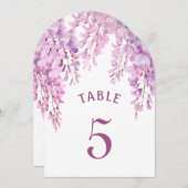 Pink Wisteria Arch Table Number 招待状 (正面/裏面)