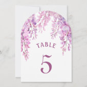 Pink Wisteria Arch Table Number 招待状 (裏面)