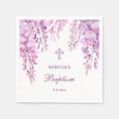 Pink Wisteria Baptism スタンダードカクテルナプキン (正面)