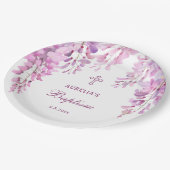 Pink Wisteria Baptism ペーパープレート (アングル)
