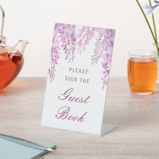 Pink Wisteria Guest Book 台座サイン (インサイチュ)