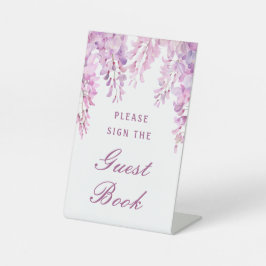 Pink Wisteria Guest Book 台座サイン