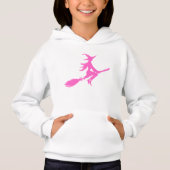 Pink Witch on a Broom T-Shirt – Magical & Fun (正面)