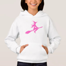 Pink Witch on a Broom T-Shirt – Magical & Fun 