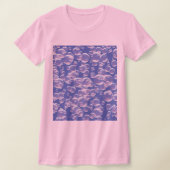 Pink with blue bubbles tシャツ (レイダウン)