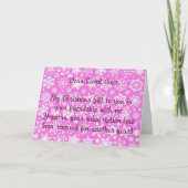 Pink with Snowflakes Snarky Christmas Card カード (正面)