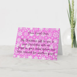 Pink with Snowflakes Snarky Christmas Card カード