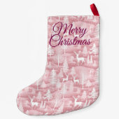 Pink Woodland Christmas Stocking スモールクリスマスストッキング (裏面)