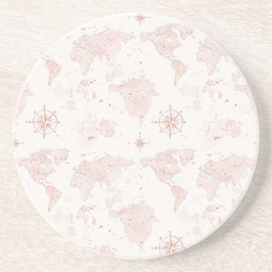 Pink World Map コースター (正面)