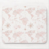 Pink World Map マウスパッド (正面)