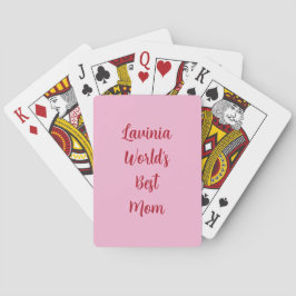Pink World's Best Mom Card Deck トランプ