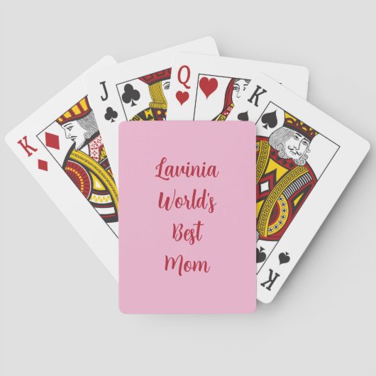 Pink World's Best Mom Card Deck トランプ (裏面)