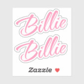 Pink x2のBillie装飾名 シール (シート)