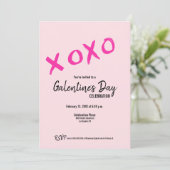 Pink XOXO Cute Galentine's Day Party 招待状 (スタンド正面)