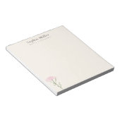Pink Yarrow Wildflower Personalized Botanical ノートパッド (アングル)