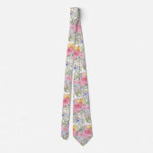 pink yellow blue flowers ネクタイ (裏面)