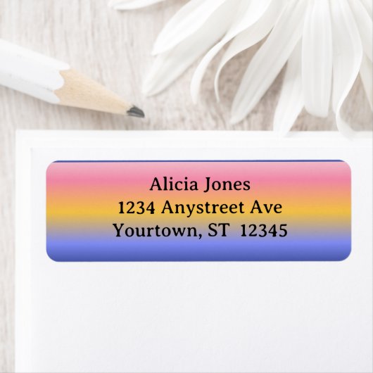Pink Yellow Blue Gradient ラベル (インサイチュ)