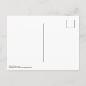 Pink Yellow Boho Abstract Postcard ポストカード (裏面)