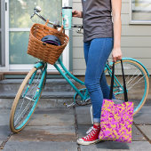 Pink Yellow Camouflage Camo Pattern  トートバッグ