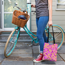 Pink Yellow Camouflage Camo Pattern  トートバッグ