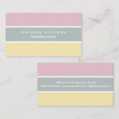 Pink yellow cute minimal feminine babysitting card 名刺 (正面/裏面)