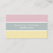 Pink yellow cute minimal feminine babysitting card 名刺 (正面)