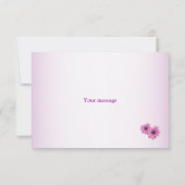 Pink Yellow Floral Rustic Elegant Wedding サンキューカード (裏面)