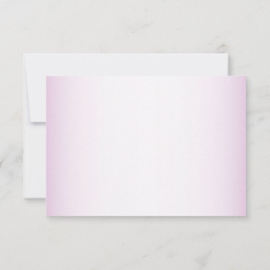 Pink Yellow Floral Rustic Elegant Wedding 出欠カード (裏面)