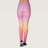 Pink Yellow Gradient Pattern Leggings レギンス (裏面)