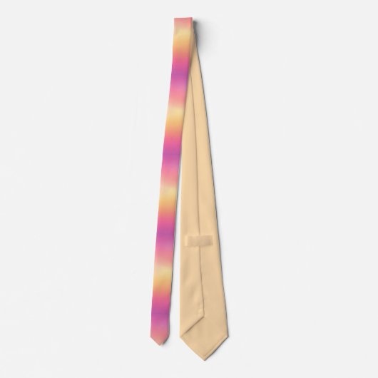 Pink Yellow Gradient Pattern Neck Tie ネクタイ (裏面)
