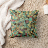 pink yellow green and blue circle pattern abstract クッション (ブランケット)