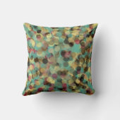 pink yellow green and blue circle pattern abstract クッション (裏面)